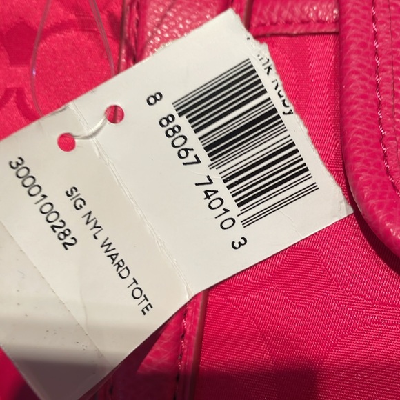 NWT Coach Ward Signature C Nylon Pink Tote Bag MSRP $349 - Picture 4 of 10